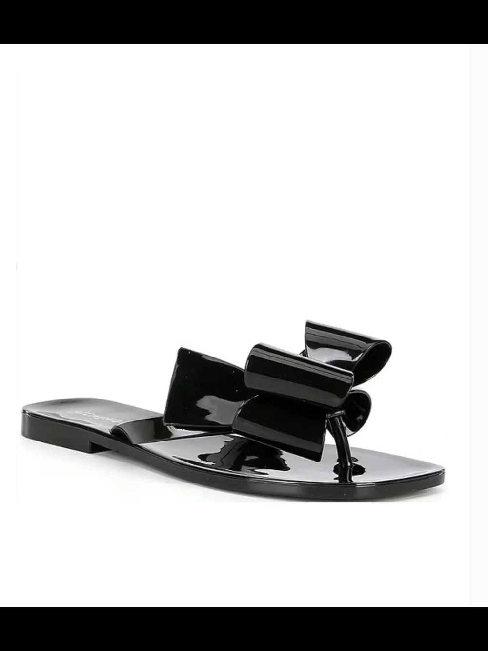 Jeffrey Campbell Black Bow Patent Slide Sandals - Picture 5 of 7